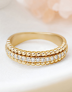 Flor de Sal Nº6 - Anillo de matrimonio Oro amarillo 9 quilates