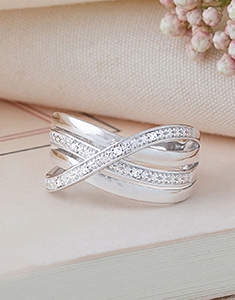 Saturnus Nº45 - Ring Witgoud 9 karaat