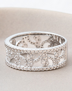 Destinée Nº20 - Wedding rings White gold 9 carats