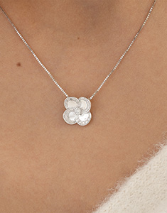 Eclosion Nº1 - Collier Or blanc 9 carats