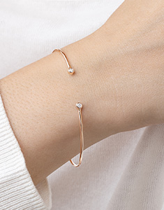 Fraicheur Nº13 - Bangel Bracelet Pink gold 9 carats