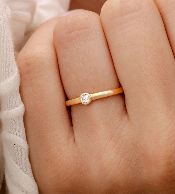 Fraicheur Nº15 - Engagement rings Yellow gold 18 carats
