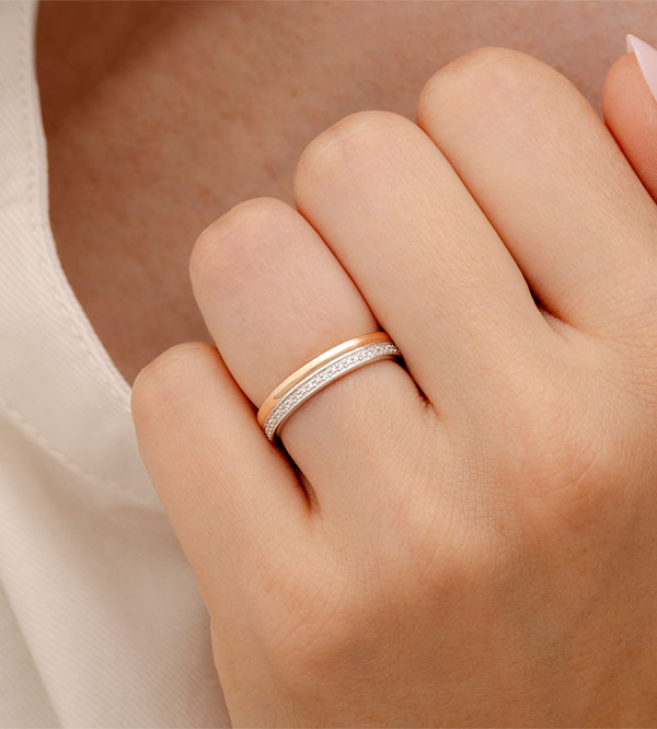 Promessa Nº114 - Anello Oro bianco e Oro rosa 18 carati