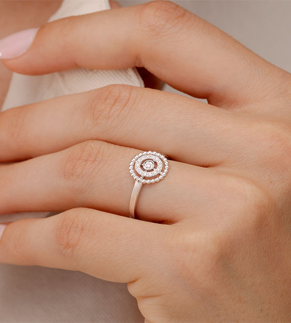 Fior di Sale Nº8 - Anello Oro bianco 9 carati