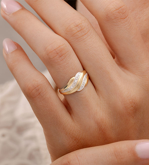 Hada Nº31 - Anillo Oro blanco y Oro amarillo 18 quilates