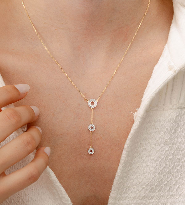 Abondance Nº1 - Collier Or blanc et or jaune 9 carats