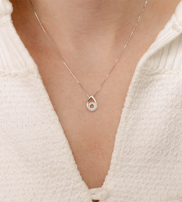 Obfitość Nº19 - Naszyjnik Białe złoto 375