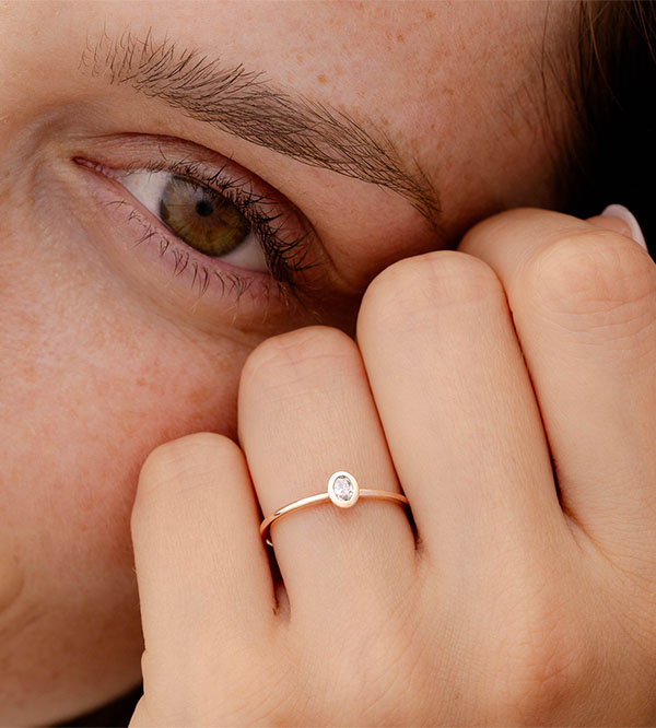 Frische Nº80 - Verlobungsring Roségold 375/-(9Kt)