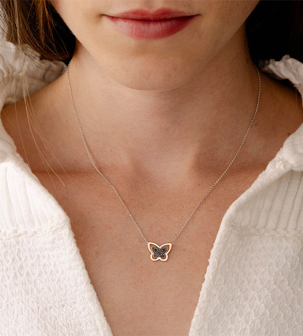 Paseo Soñado n.º 9 - Collar Oro blanco y Oro rosa 9 quilates