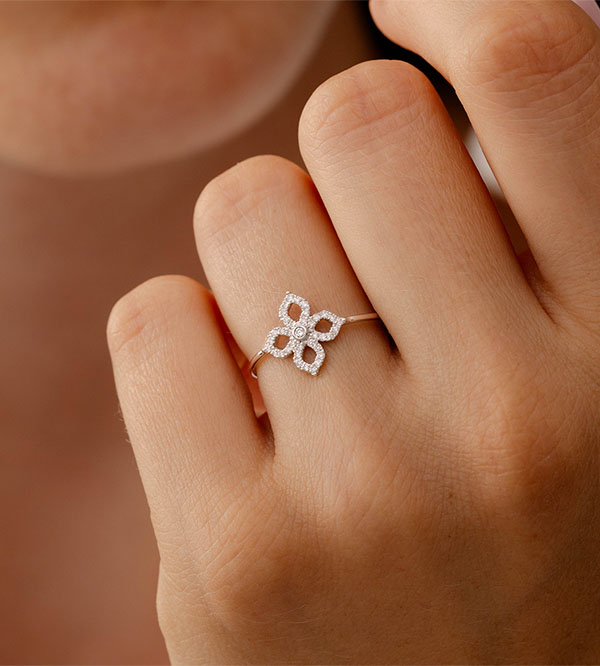 Fraicheur nº 68 - Bague Or blanc 9 carats