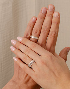 Duo Wedding Bands Horizon & Petite Impératrice