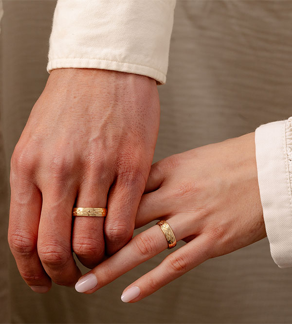 Duo Eheringe Fraîcheur – Gelbgold – 9-karätiges Gold (375/1000)