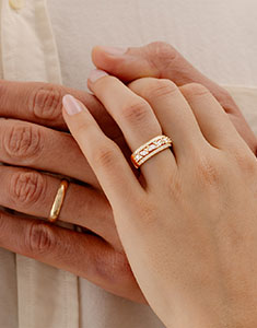 Duo of Pure & Byzantine Wedding Bands