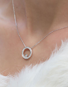 Destino Nº7 - Collana Oro bianco 9 carati
