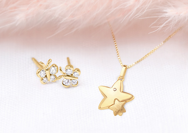 Pendentif Papillon En Or Jaune 24 Carats - Neuf Sans Emballage, Avec Bélière Et Cordon