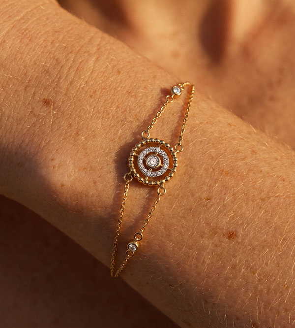 Fleur de Sel Nr. 2 - Armband Gelbgold 375 (9K)