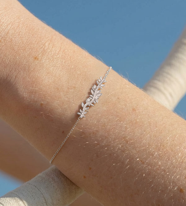 Verzauberter Garten Nr. 1 - Armband Weißgold 375 (9K)