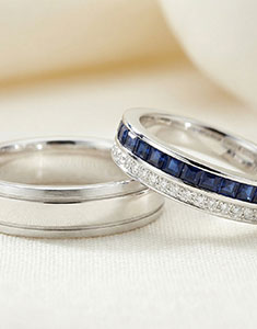 Horizon & Zodiaque Duo Wedding Bands