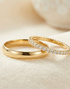Duo of Wedding Bands Pure & Radieuse