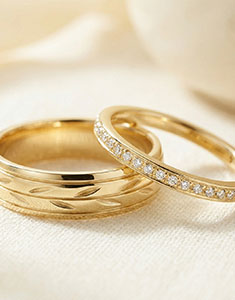 Duo d'alliances Jardin Enchanté & Eclat de diamants