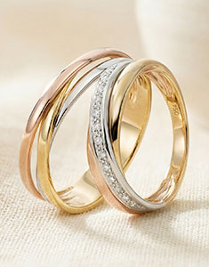 Saturne Variation Duo Wedding Rings