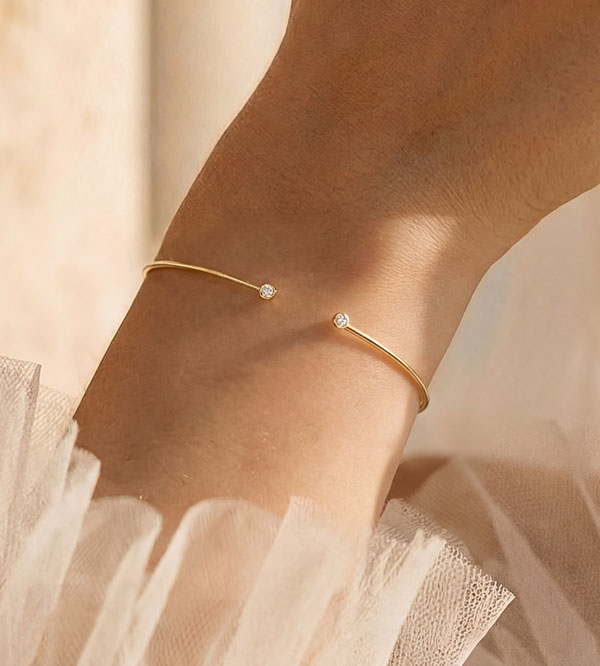 Fraicheur nº 13 - Bracelet jonc Or jaune 9 carats