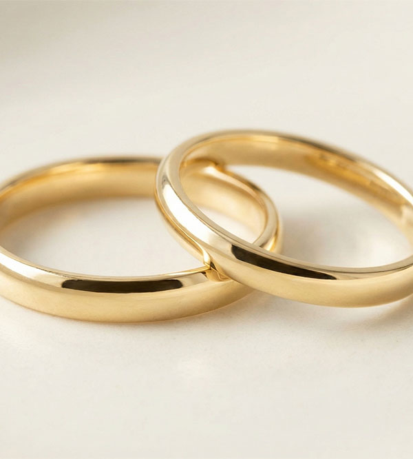 Atelier Trauring-Duo – Gelbgold – 18-karätig
