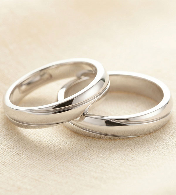 Wedding Rings Duo Saturn Trilogy -White gold