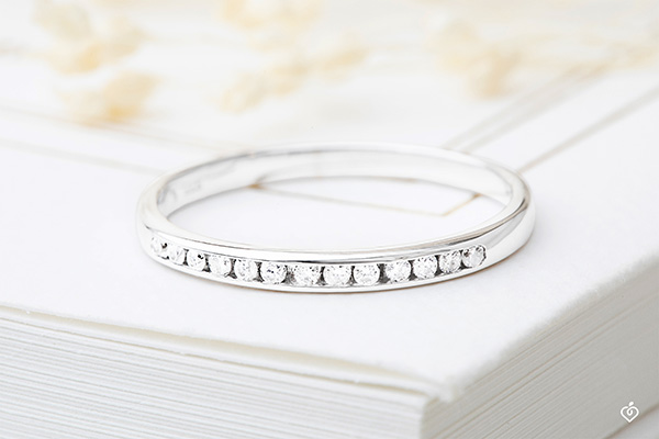 Alliance Mariage Or Blanc 18 Carats