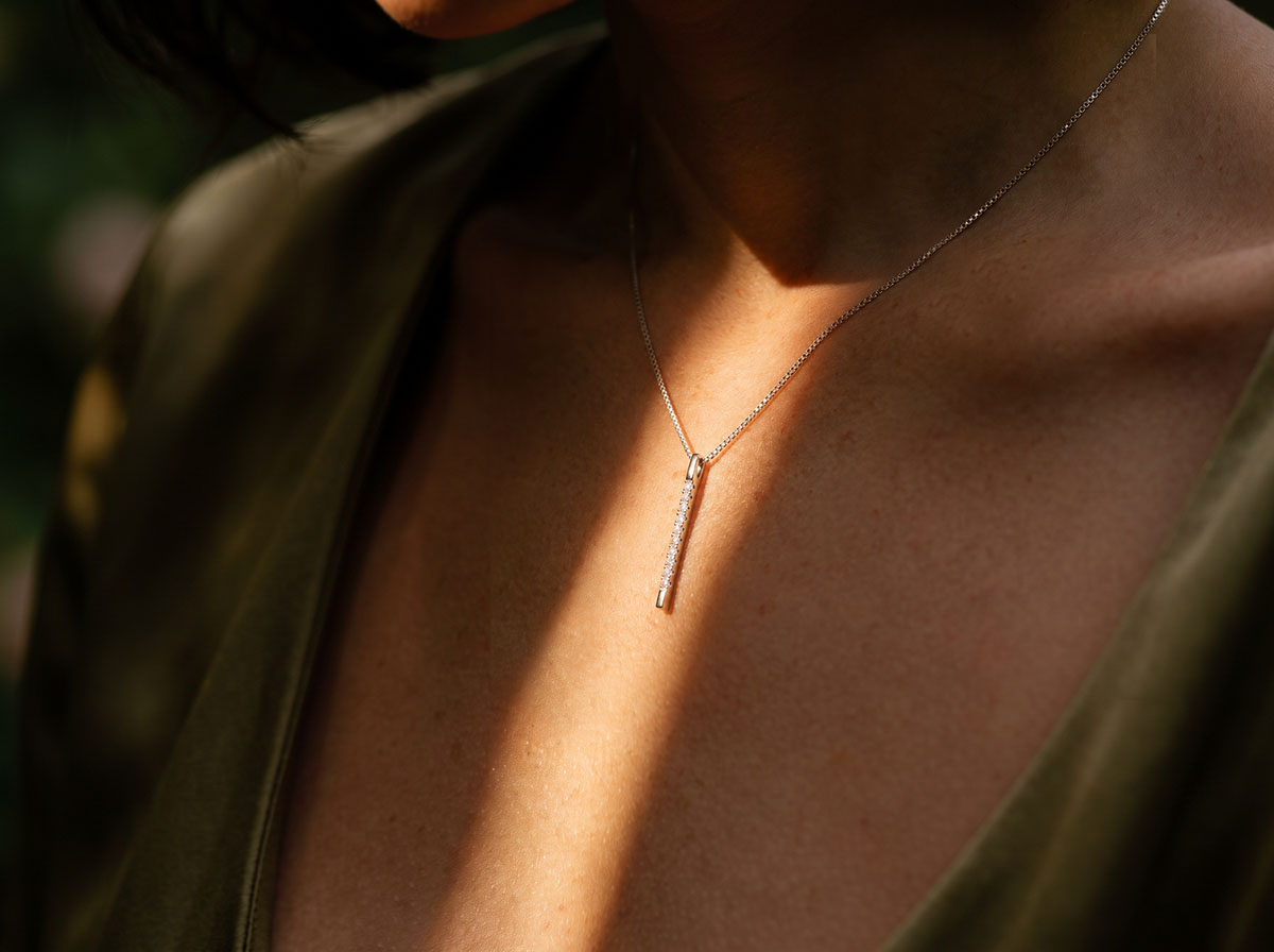 Constellation nº 2 - Collier Or blanc 375 ‰ (9 carats)