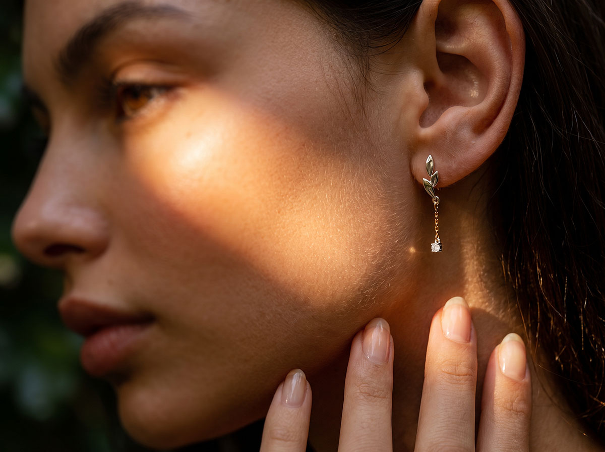 Jardin Enchanté nº 5 - Boucles d'oreilles Or blanc et or jaune 750 ‰ (18 carats)