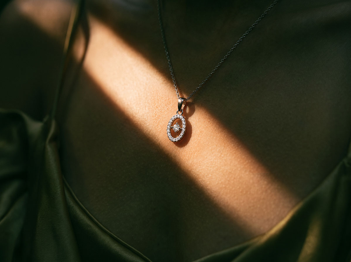 Fraicheur nº 34 - Pendentif Or blanc 750 ‰ (18 carats)