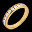 Gold and diamond wedding ring