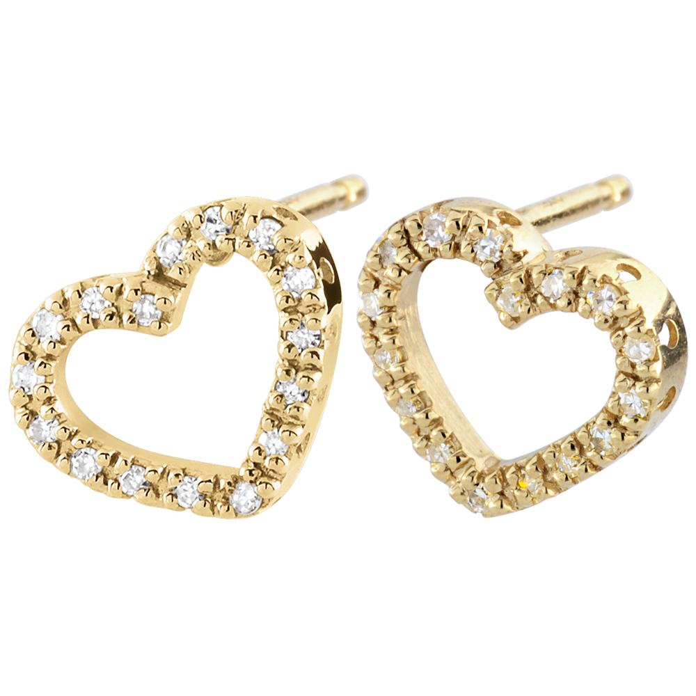 Yellow Gold Zadig Heart Earrings Edenly jewellery