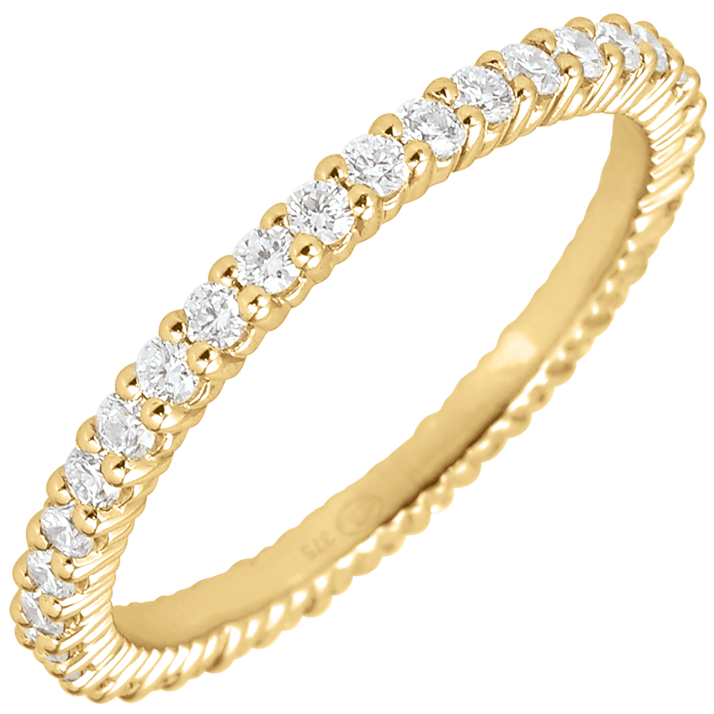 Wedding rings - Yellow gold 18 carats - Diamond white - C2962