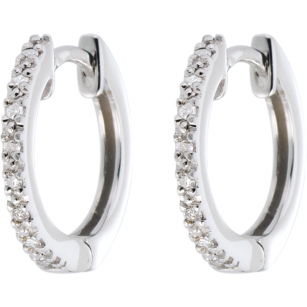 Créoles Or Blanc 18 Carats – Bijou Authentique Fabriqué En France