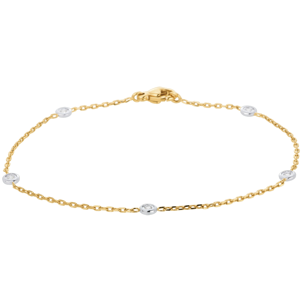 Bracelet Empreinte N°=2 Or blanc et Diamants main image 1