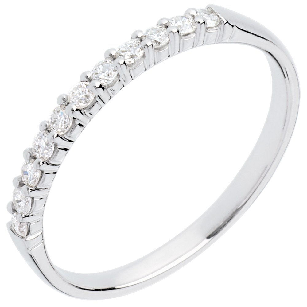 Fede Nuziale In Oro Bianco 14K Con Genuino Diamante Taglio Brillante Rotondo Da 2,1 Ct Fede Nuziale In Oro Bianco 14K Con Genuino Diamante Taglio Brillante Rotondo Da 2,1 Ct