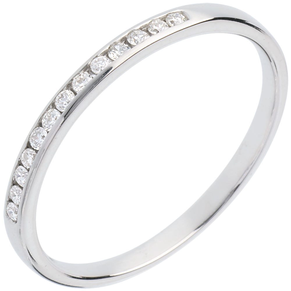 Alliance En Or Blanc 18 Carats – Taille 62, 4.7g – Parfaite Pour Un Look Chic Et Intemporel