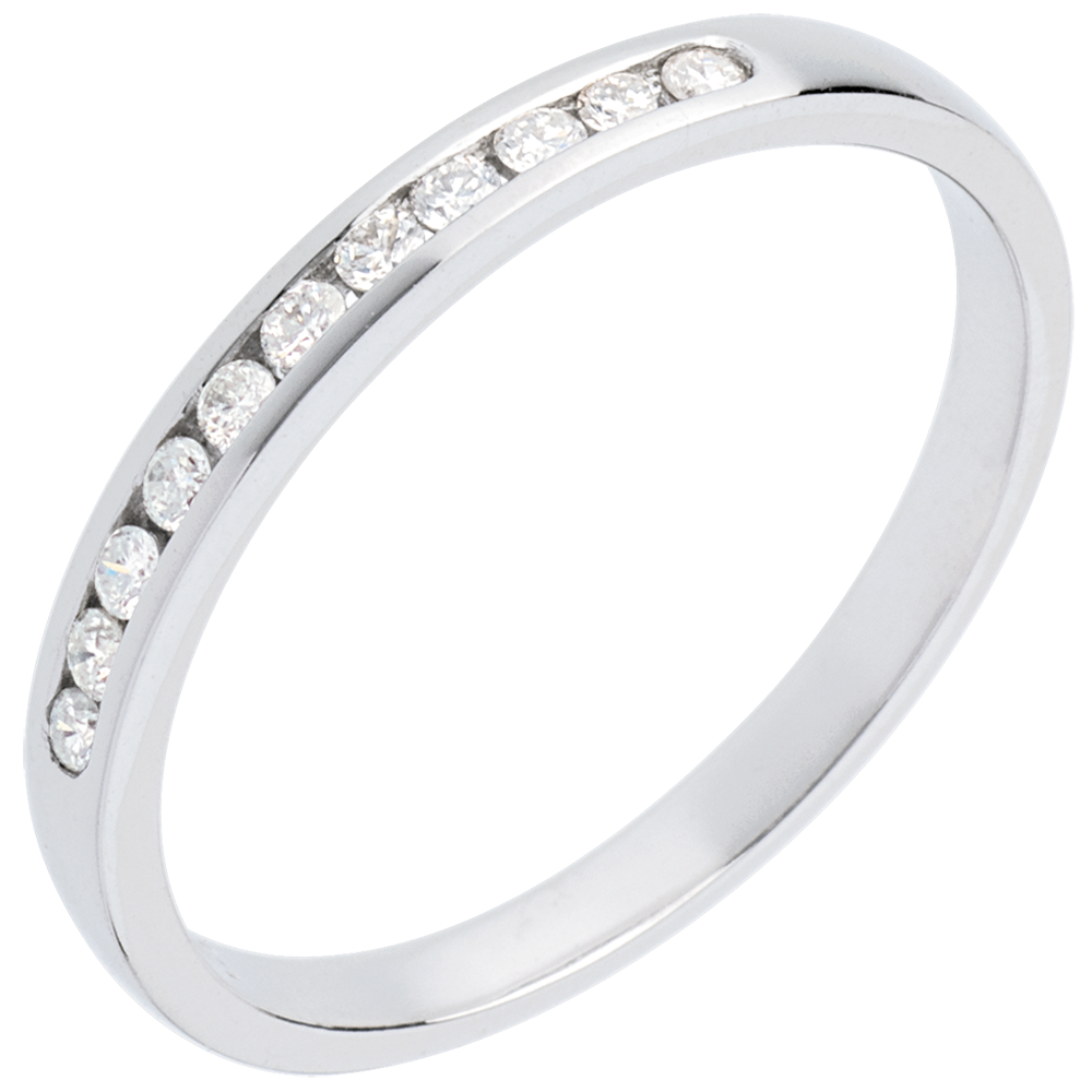Alliance Or Blanc 18 Carats Taille 56 - 6.51g, Neuve Avec étiquettes, Style Classique Mariage