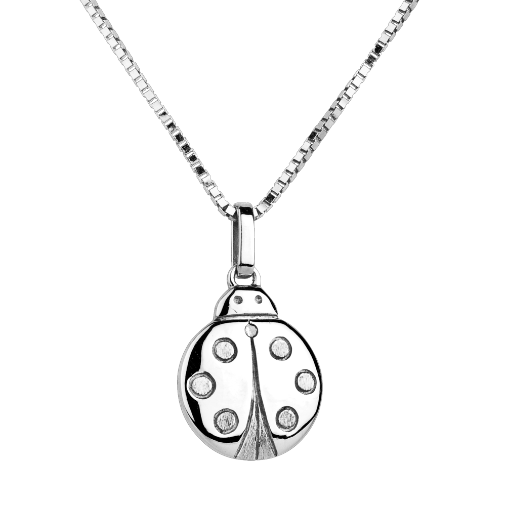 Collana Naava Con Pendente In Oro Bianco 9K E Diamante Bianco Rotondo – Gioiello Regalo Con Certificato