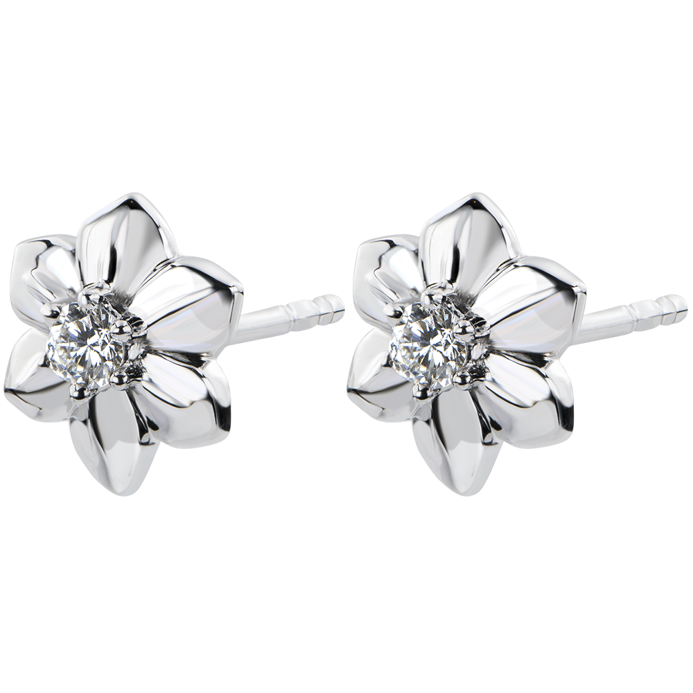 Orecchini Oro Giallo Orecchini A Perla In Oro Giallo 9 Carati Con Zirconi Bianchi - 5.3 Mm, Design Classico Orecchini Oro Giallo 9kt Con Zirconi