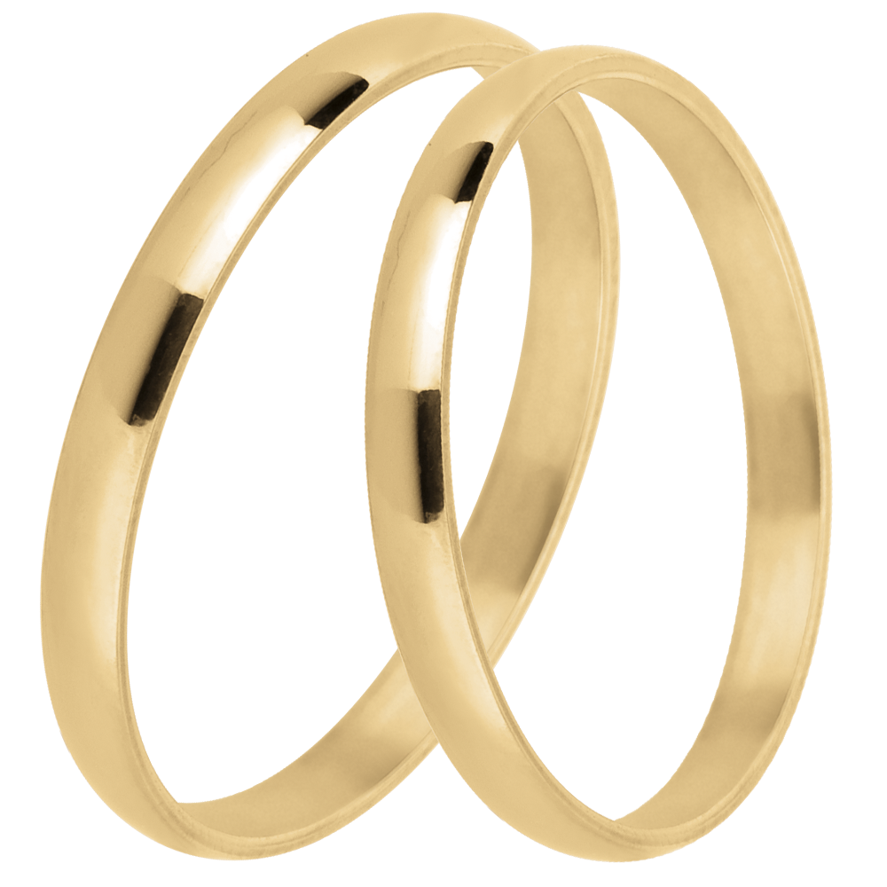 Atelier Wedding Band Duo – Yellow Gold – 9 Carats