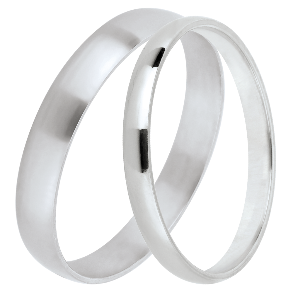 Atelier Wedding Ring Duo – White Gold – 18 Carat