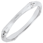 Alliance Jungle Sacrée - Multi diamants 2 mm - or blanc brossé 18 carats