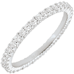 Alliance or blanc 18 carats Radieuse - 38 diamants - 0.57 carat