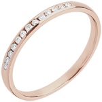 Alliance or rose 18 carats diamant