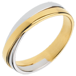 Alliance Saturne Duo - tout or - or blanc et or jaune 18 carats
