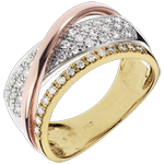 Bague Royale Saturne - trois ors 18 carats