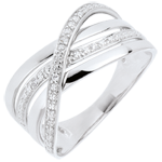 Bague Saturne Quadri - or blanc 18 carats - diamants